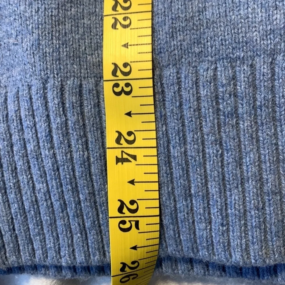 Banana republic mens size large blue wool 3/4 button up sweater Italian yarn